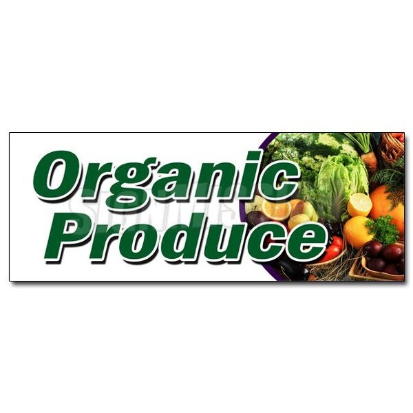 ORGANIC PRODUCE DECAL sticker vegetables fruit dairy eggs milk bananas, D-36 Organic Produce